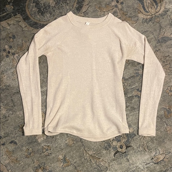 Lululemon Women's Cream Long Sleeve Top (8) - Picture 1 of 8